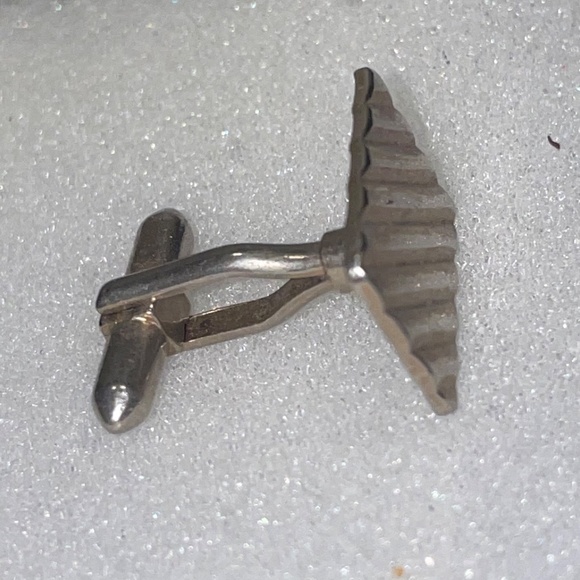 Replacement Lost SINGLE Vintage Cuff Link Blue Stone & Silver - Picture 3 of 12